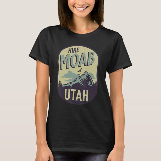 Moab Utah Nature Hike Mountain Outdoors T Shirt (Framsida)