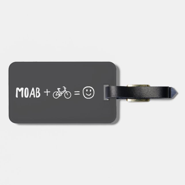 Moab Utah Plus Cyklar Gör Dig Glad Bagagebricka (Baksida Vågrät)