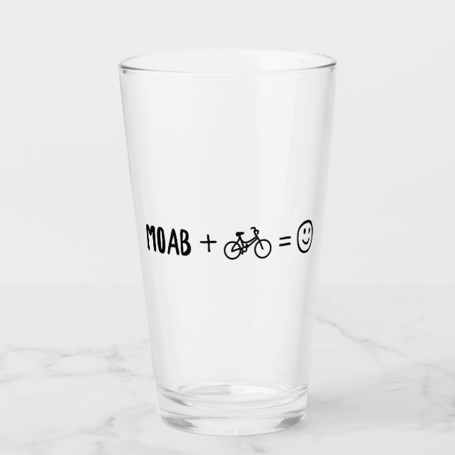 Moab Utah Plus Cyklar Gör Dig Glad Glaskopp (Framsida)