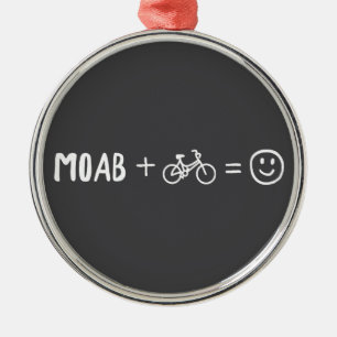 Moab Utah Plus Cyklar Gör Dig Glad Julgransprydnad Metall