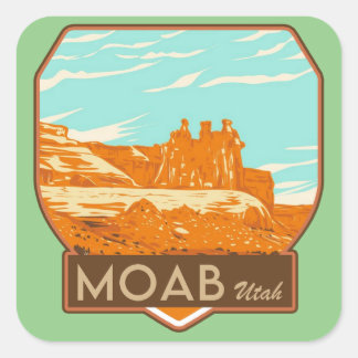 Moab Utah Square Stickers Fyrkantigt Klistermärke