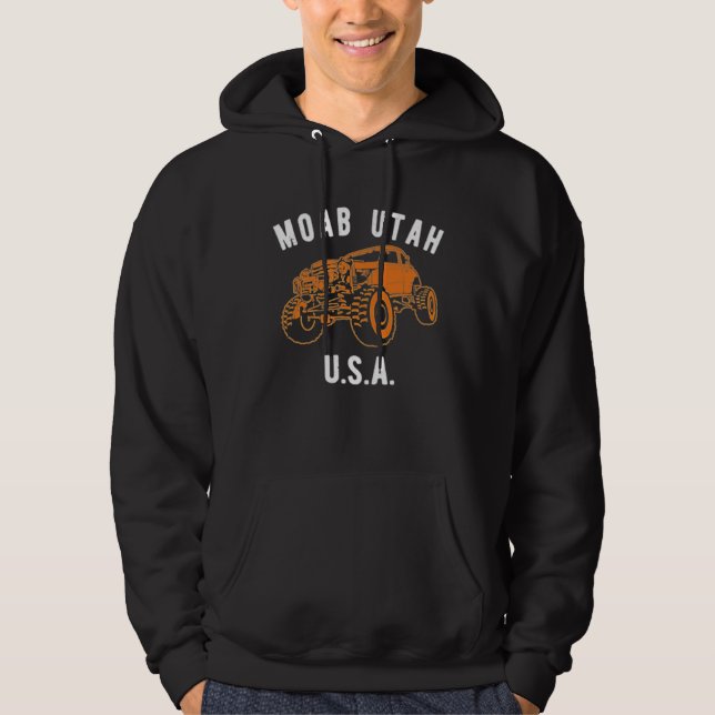 Moab Utah USA Offroad Sten Crawler 4x4 1 Hoodie (Framsida)