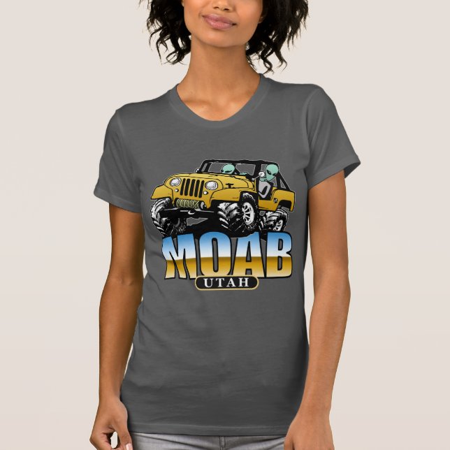 MOAB Utah - utomjordingar 4x4 Tee Shirt (Framsida)