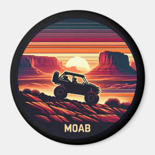 Moab Utah UTV Sunset Red Sten Magnet