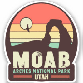 Moab Utah Vintage Desert Sunset Retro Souvenir 60 Klistermärken
