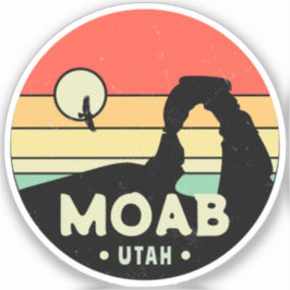Moab Utah Vintage Desert Sunset Retro Souvenir 60 Klistermärken