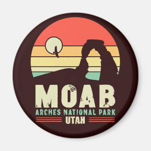 Moab Utah Vintage Desert Sunset Retro Souvenir 60 Magnet