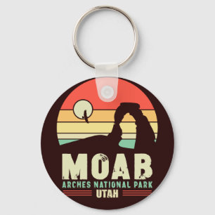 Moab Utah Vintage Desert Sunset Retro Souvenir 60 Nyckelring