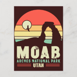 Moab Utah Vintage Desert Sunset Retro Souvenir 60 Vykort