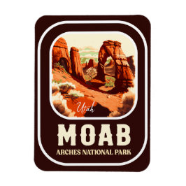 Moab Utah Vintage Sunset Arches Äventyr utomhus Magnet