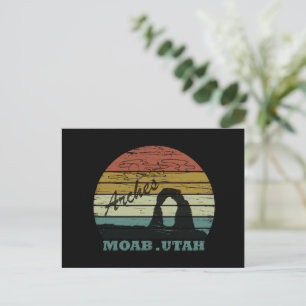 Moab Utah vintage sunset Arches nationalpark Helg Vykort