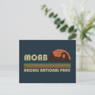 Moab Utah vintage sunset Arches nationalpark Helg Vykort