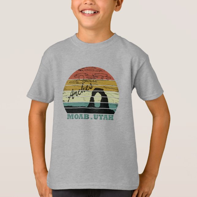 Moab Utah vintage sunset Arches nationalpark T Shirt (Framsida)