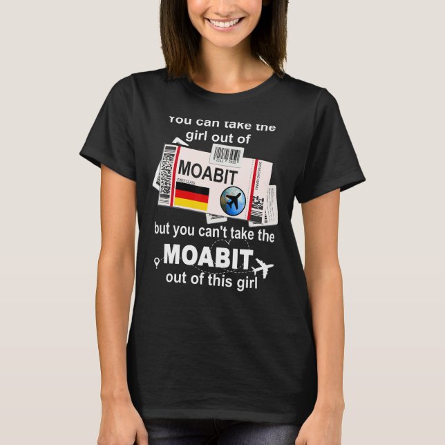 Moabit Boarding Pass Moabit Girl Moabit T Shirt (Framsida)