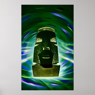 Moai-båt Poster