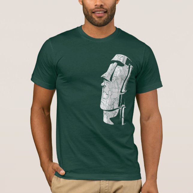 Moai midnatt Tiki utslagsplats T-shirt (Framsida)