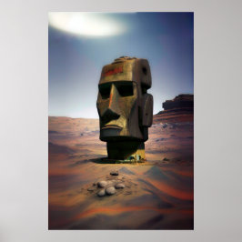 Moai of Mars Wombott Poster