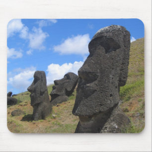 Moai på ön Påsk Musmatta
