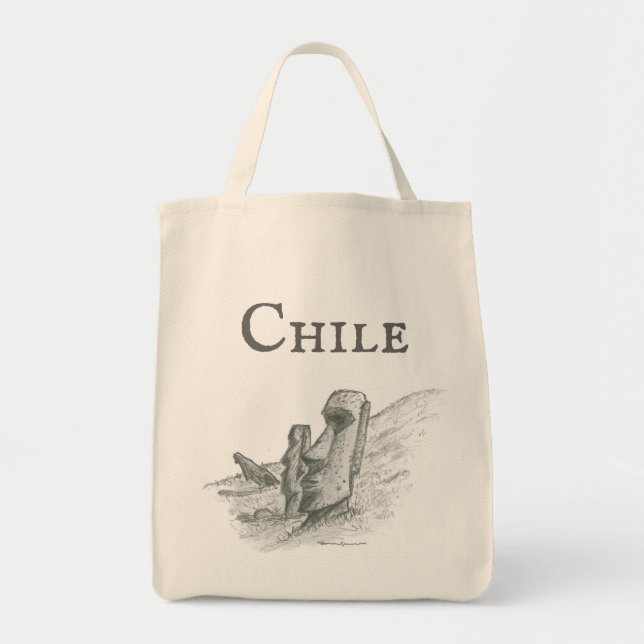 Moai, Påsk, Chile Tygkasse (Framsidan)