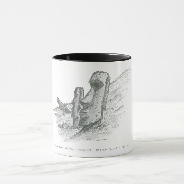 Moai, Påsk Island, Chile Mugg (Center)