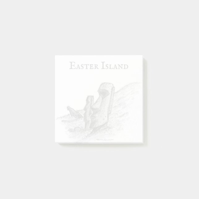 Moai, Påsk Island, Chile Post-it Block (Framsida)