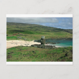 Moai statue Anakena Beach Rapa Nui Påsk Vykort