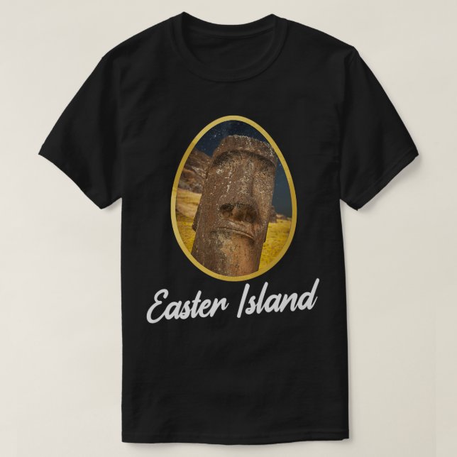 Moai Statue Påsk Island vid Nattön Påsk 13 T Shirt (Design framsida)