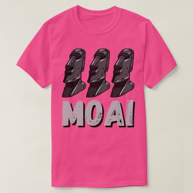 Moai Statues Påsk Island Rapa Nui Head T Shirt (Design framsida)