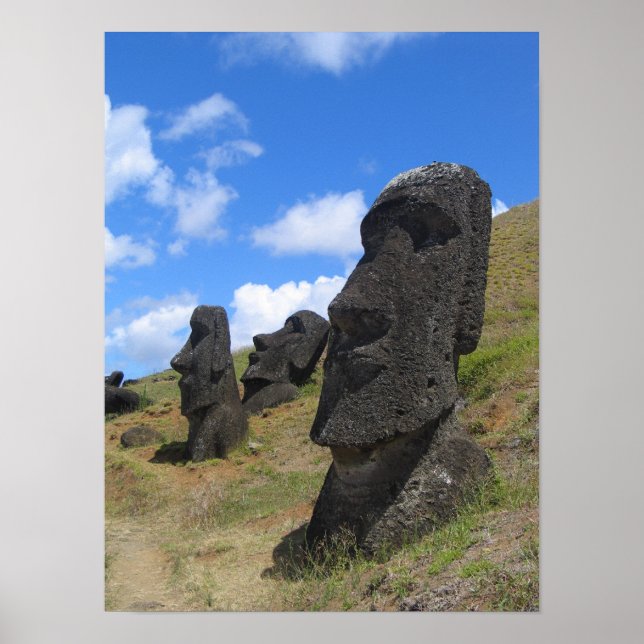 Moai vid Rano Raraku, Påsk Poster (Framsidan)