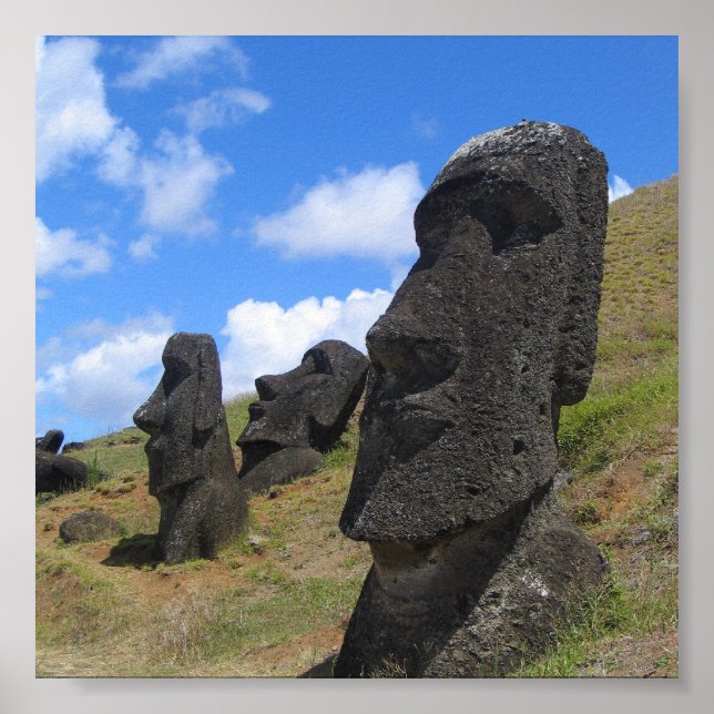 Moai vid Rano Raraku, Påsk Poster (Framsidan)