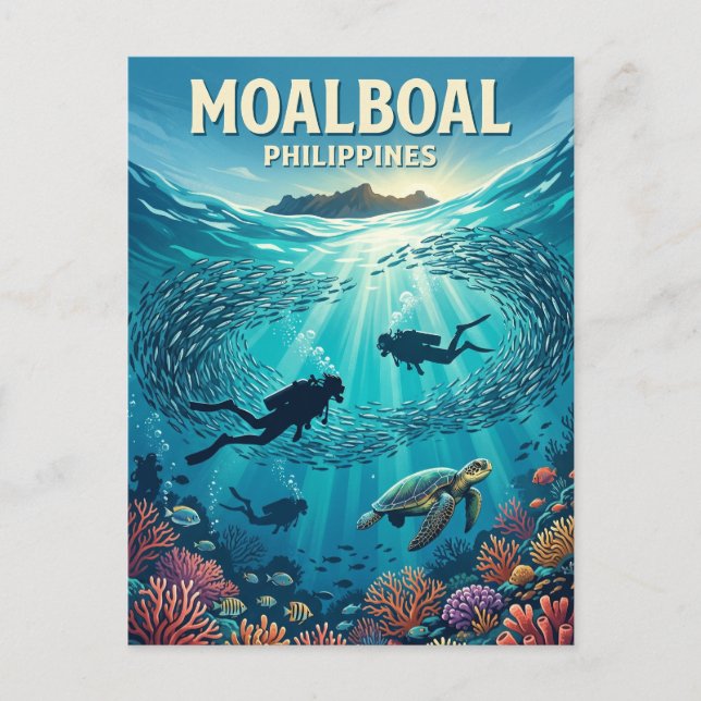 Moalboal Filippinerna Vykort (Framsida)
