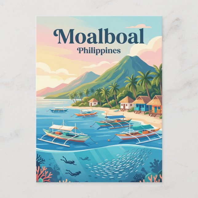 Moalboal Filippinerna Vykort (Framsida)