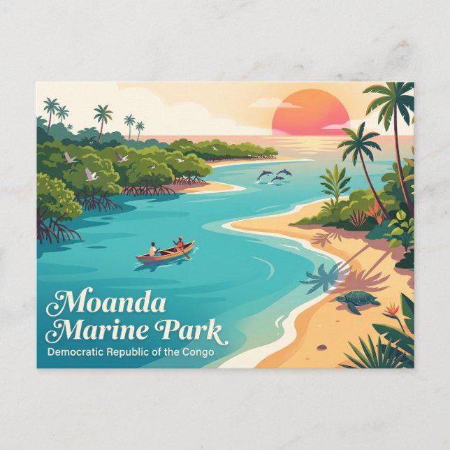 Moanda marina naturreservat vykort (Framsida)