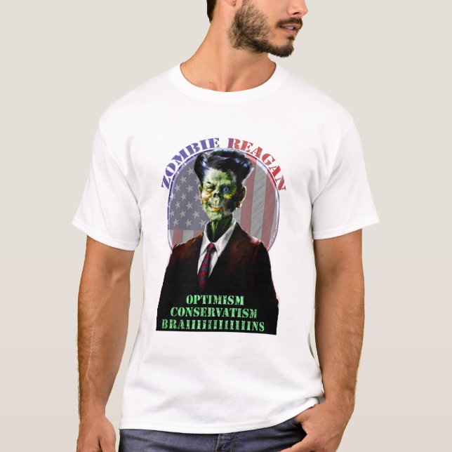 Moar Zombie Reagan! T-shirt (Framsida)
