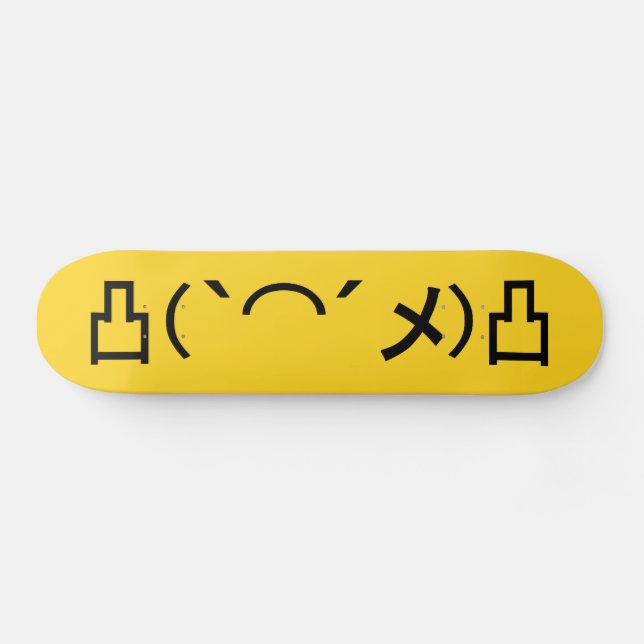 Mo'Arg Emoticon Japanska Kaomoji Mini Skateboard Bräda 18,7 Cm (Horz)