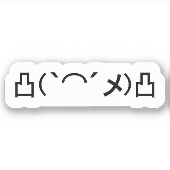 Mo'Arg Emoticon Japanska Kaomoji Sticker Klistermärken (Framsida)