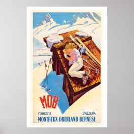 MOB Montreux Oberland Bernois Schweiz järnväg Poster