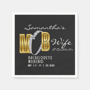 Mob Wife & Cocktails Svart Bach Möhippa Pappersservett