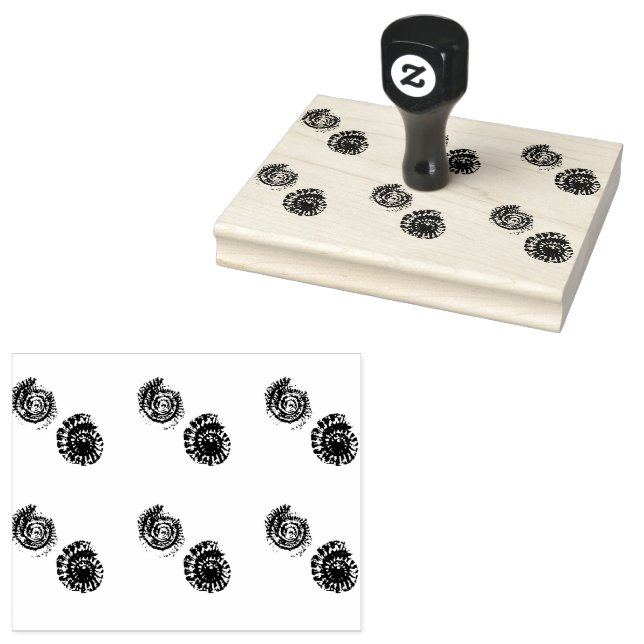 Möbelammonitfossilar Stämpel (Stämplad)