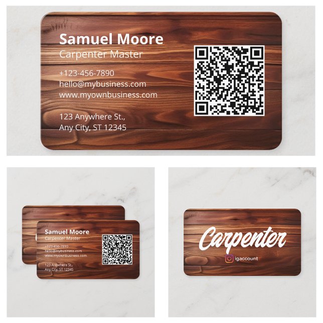 Möbeltillverkare Snickare Prov Visitkort (Cabinet Makers Carpenter Sample Business Card
)