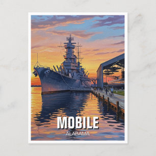 Mobil Alabama Resa Vykort