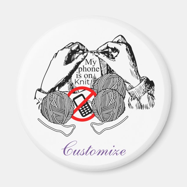 Mobil är på Sticka Thunder_Cove Magnet (Framsidan)