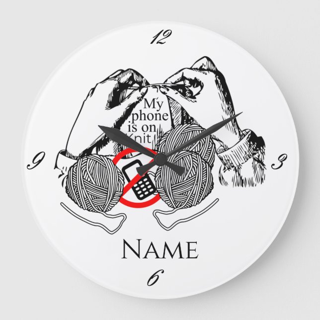 Mobil är på Sticka Thunder_Cove Stor Klocka (Framsida)