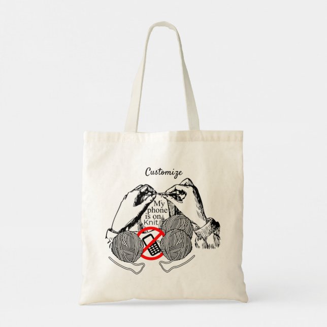 Mobil är på Sticka Thunder_Cove Tygkasse (Baksida)