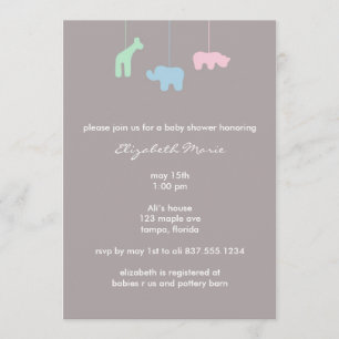 Mobil baby showerinbjudan inbjudningar