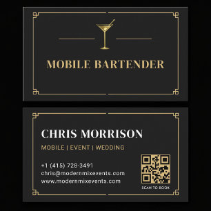 Mobil Bartender QR-kod Professionell Visitkort