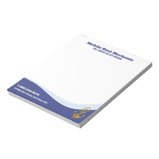 Mobil båtmekaniker anteckningsblock (Roterad)