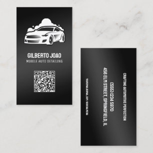 Mobil Bil Detajcherare Anpassad QR Visitkort
