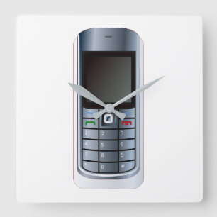 Mobil cell fyrkantig klocka