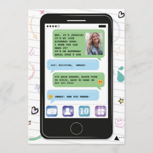 Mobil chatta Texting för foto för Inbjudningar